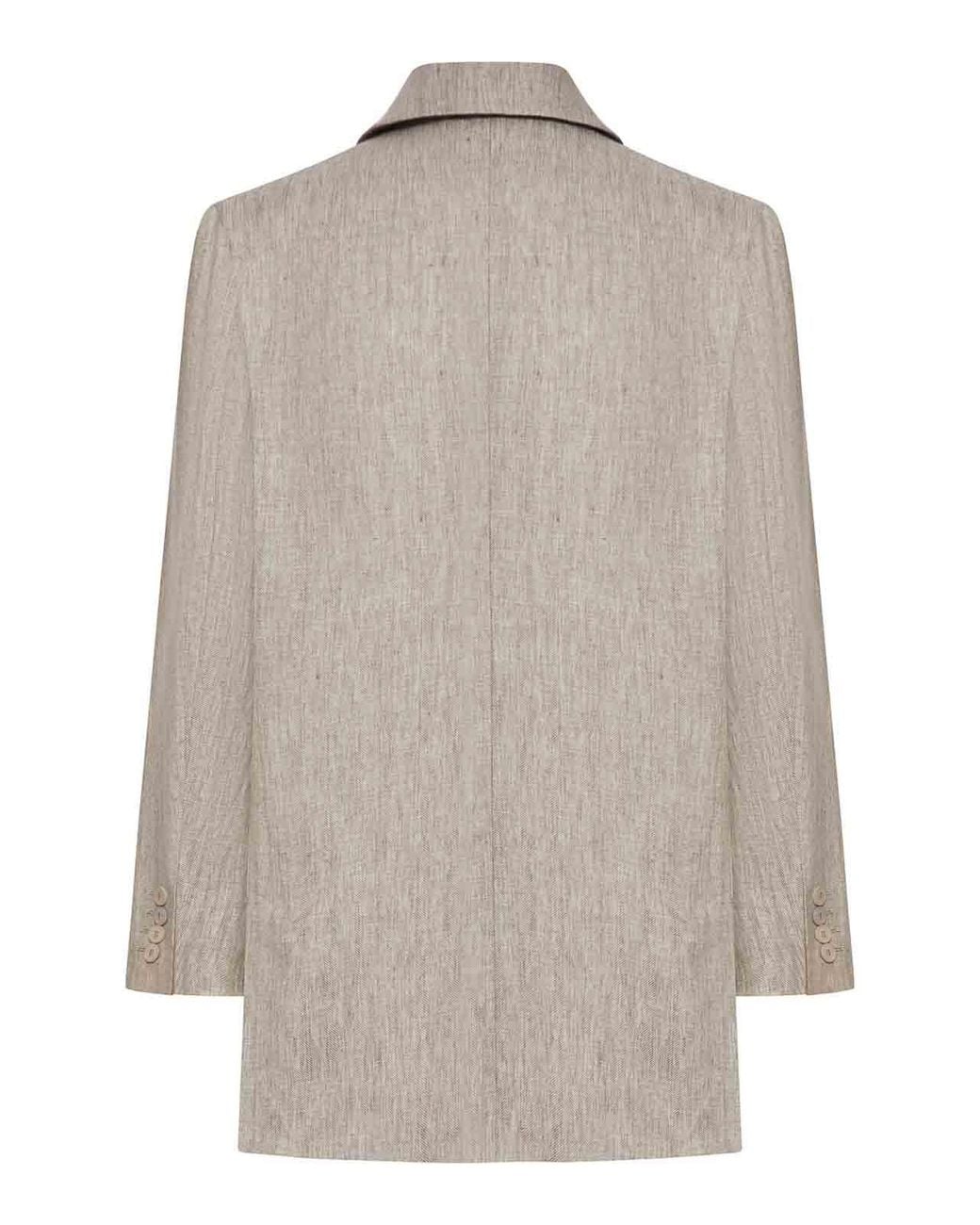 Max Mara Gray Olimpia Double-Breasted Blazer