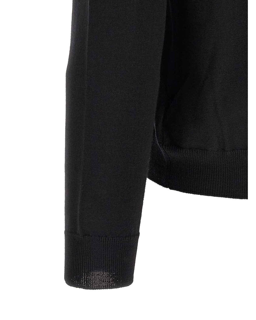 Zanone Black Turtle-Neck Sweater for men