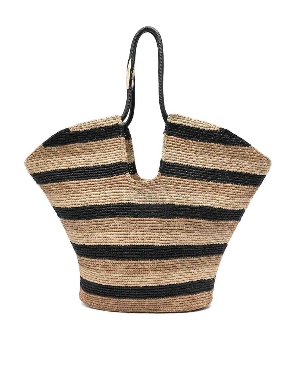 Zimmermann Black Goldentime Large Rafia Tote