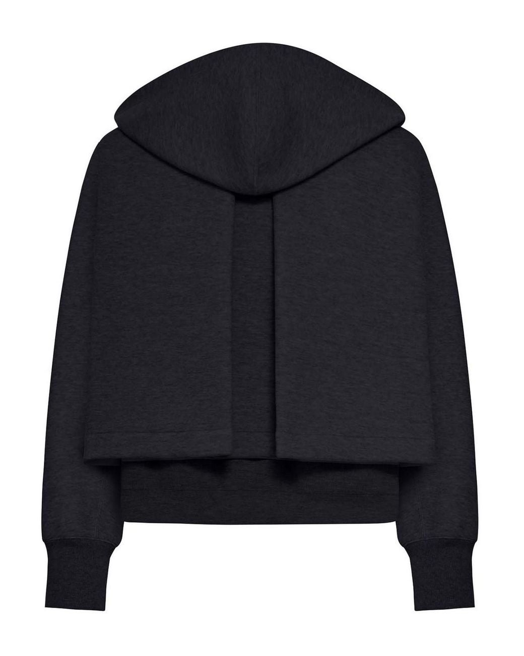 Sacai Black Cotton Blend Padded Hoodie