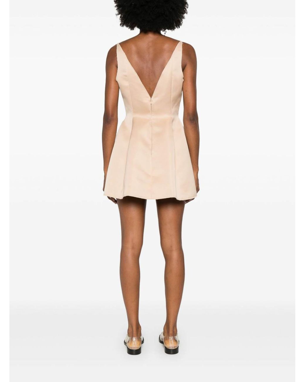 Marni Natural Duchess Satin Mini Dress