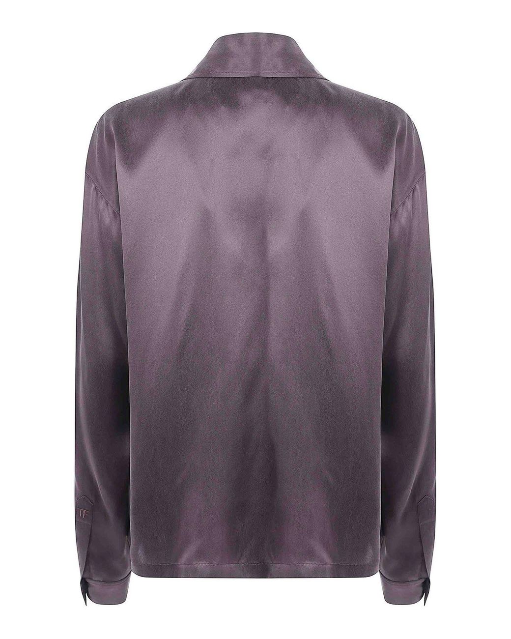 Tom Ford Purple Peach Feel Silk Satine Polo Shirt