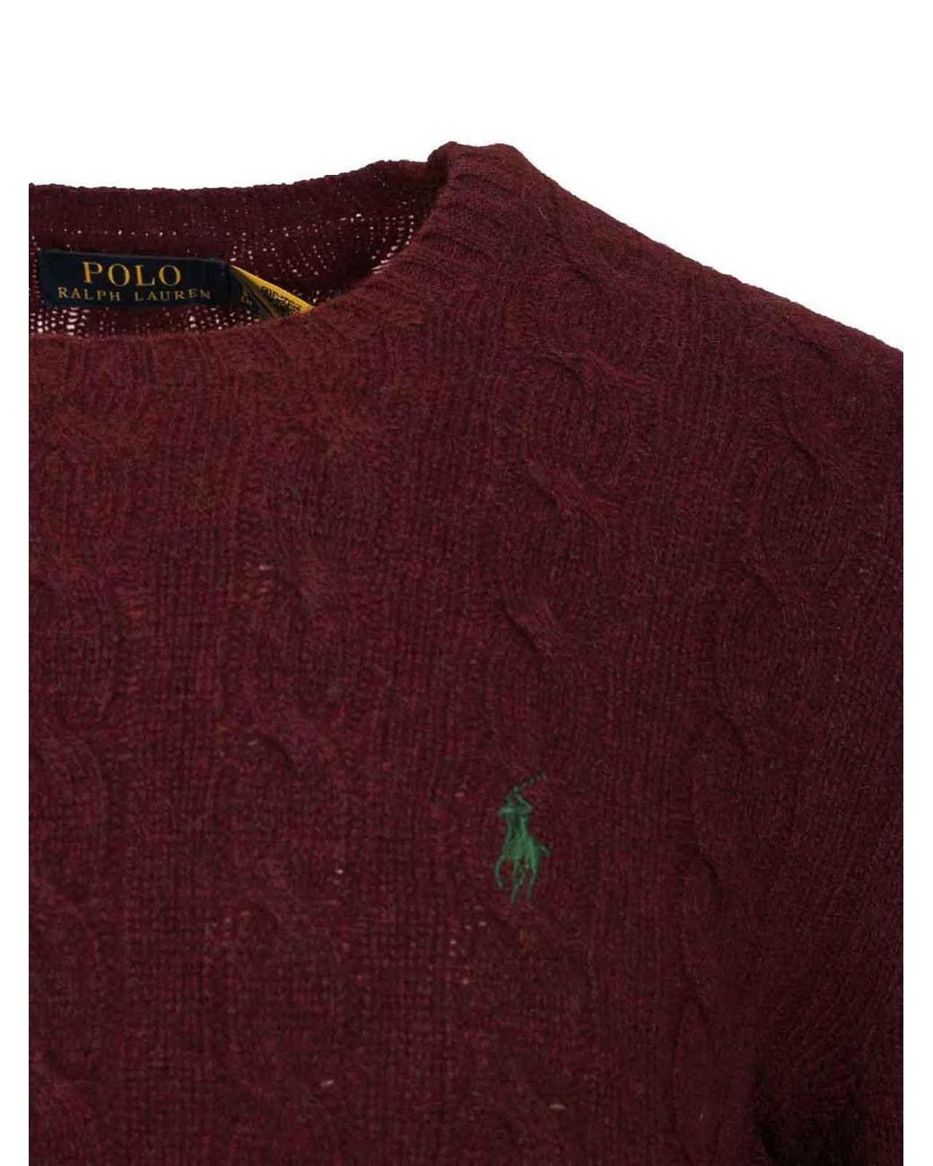 Polo Ralph Lauren Purple Cable Knit Sweater for men
