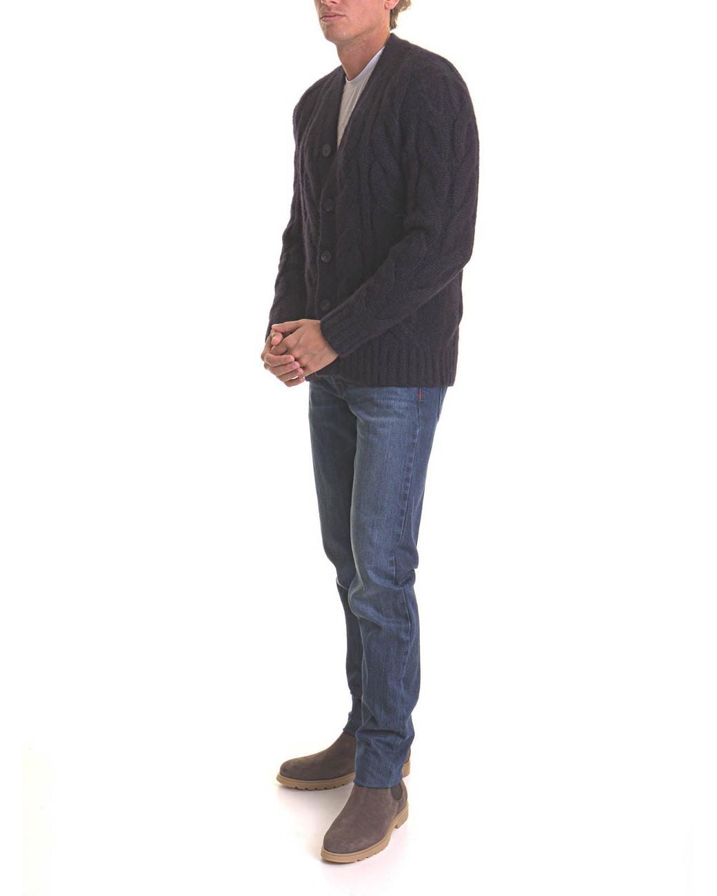 Pull Col Rond Kiton pour homme en coloris Blue