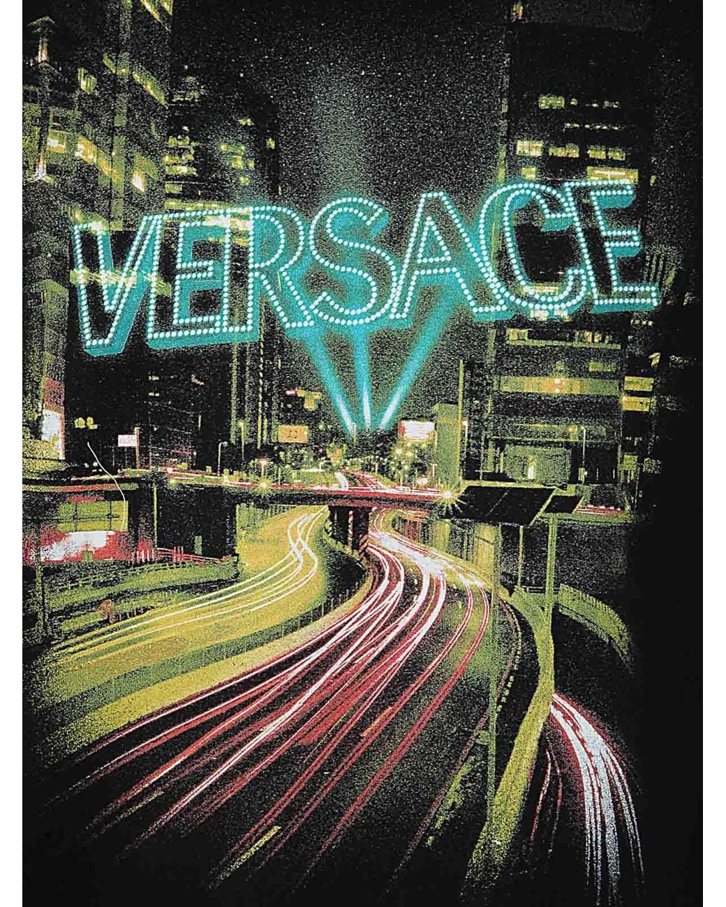 Versace Black City Lights Print Sweatshirt for men