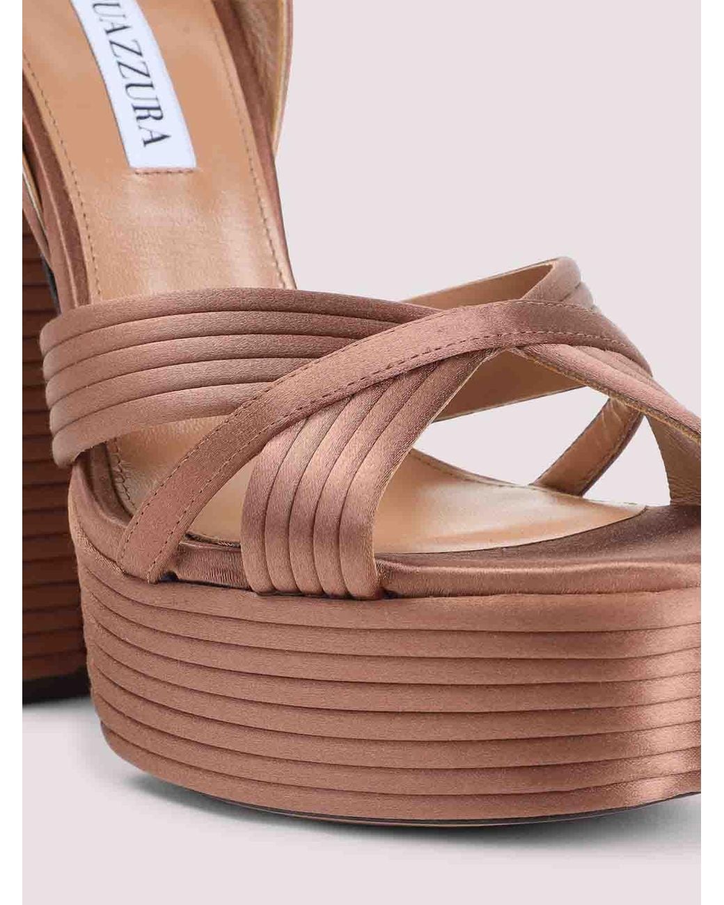 Aquazzura Brown Sundace Sandals
