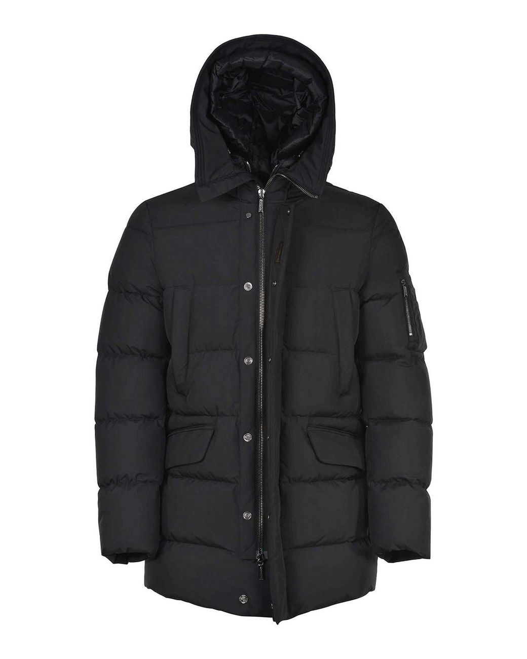 Moorer Black Jacket Made Of Polyester for men