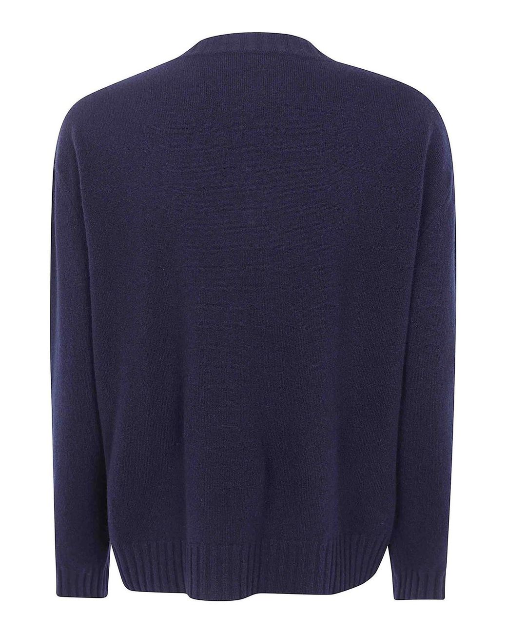 Fabiana Filippi Blue V Neck Sweater With Embrodery