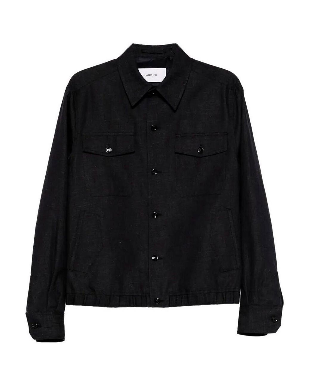 Lardini Black Shirt Jacket for men