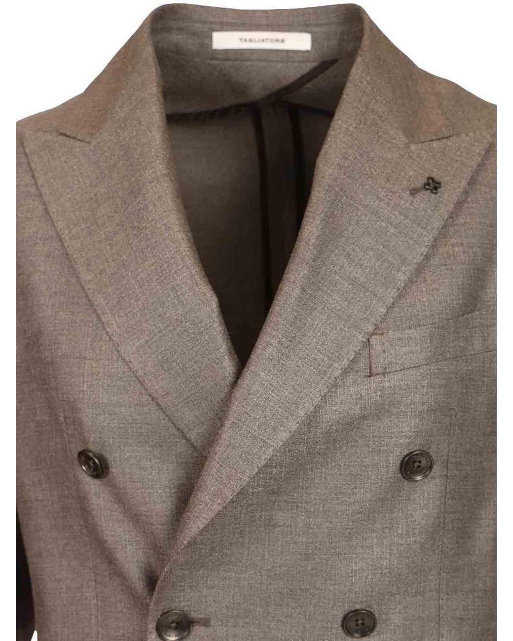 Tagliatore Brown Montecarlo Double-Breasted Blazer for men