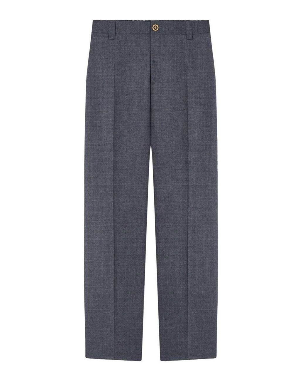 Versace Blue Micro-Checked Wool Jogger Trousers for men