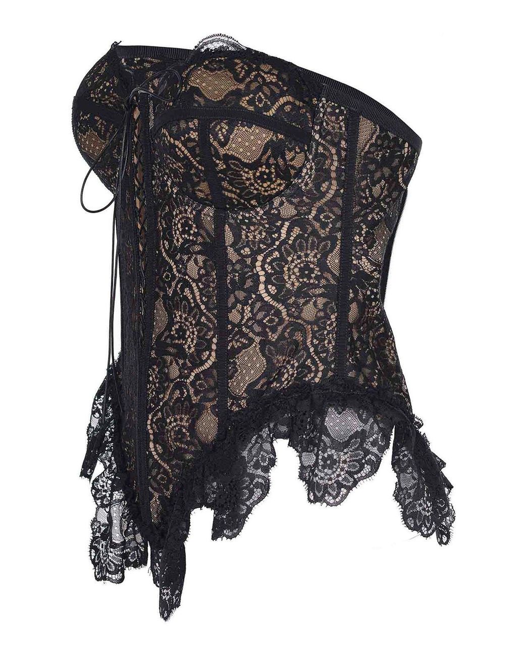 GIUSEPPE DI MORABITO Black Bustier Made Of Polyamide