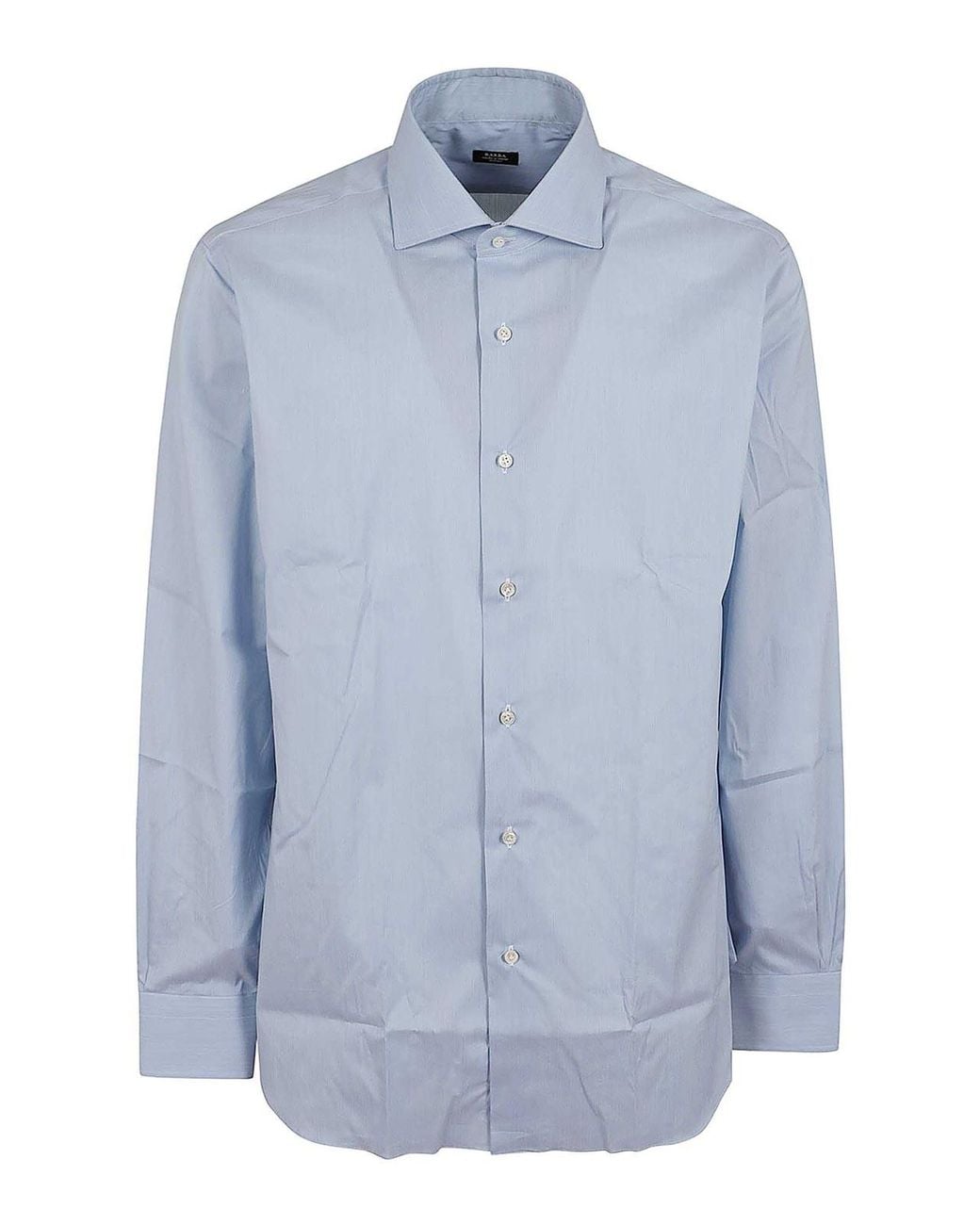 Barba Napoli Blue Neck Shirt for men