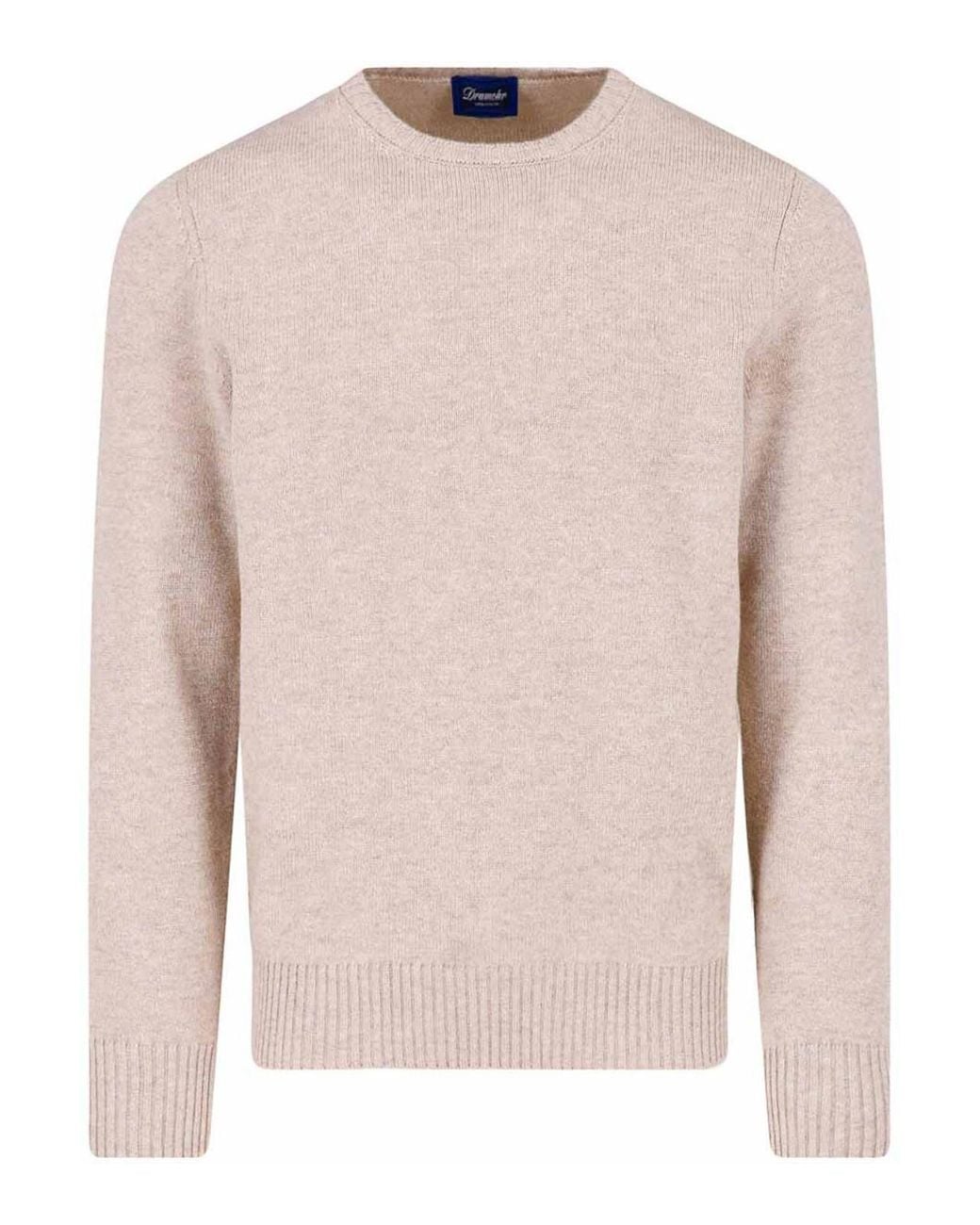 Drumohr Pink Cashmere Sweater for men