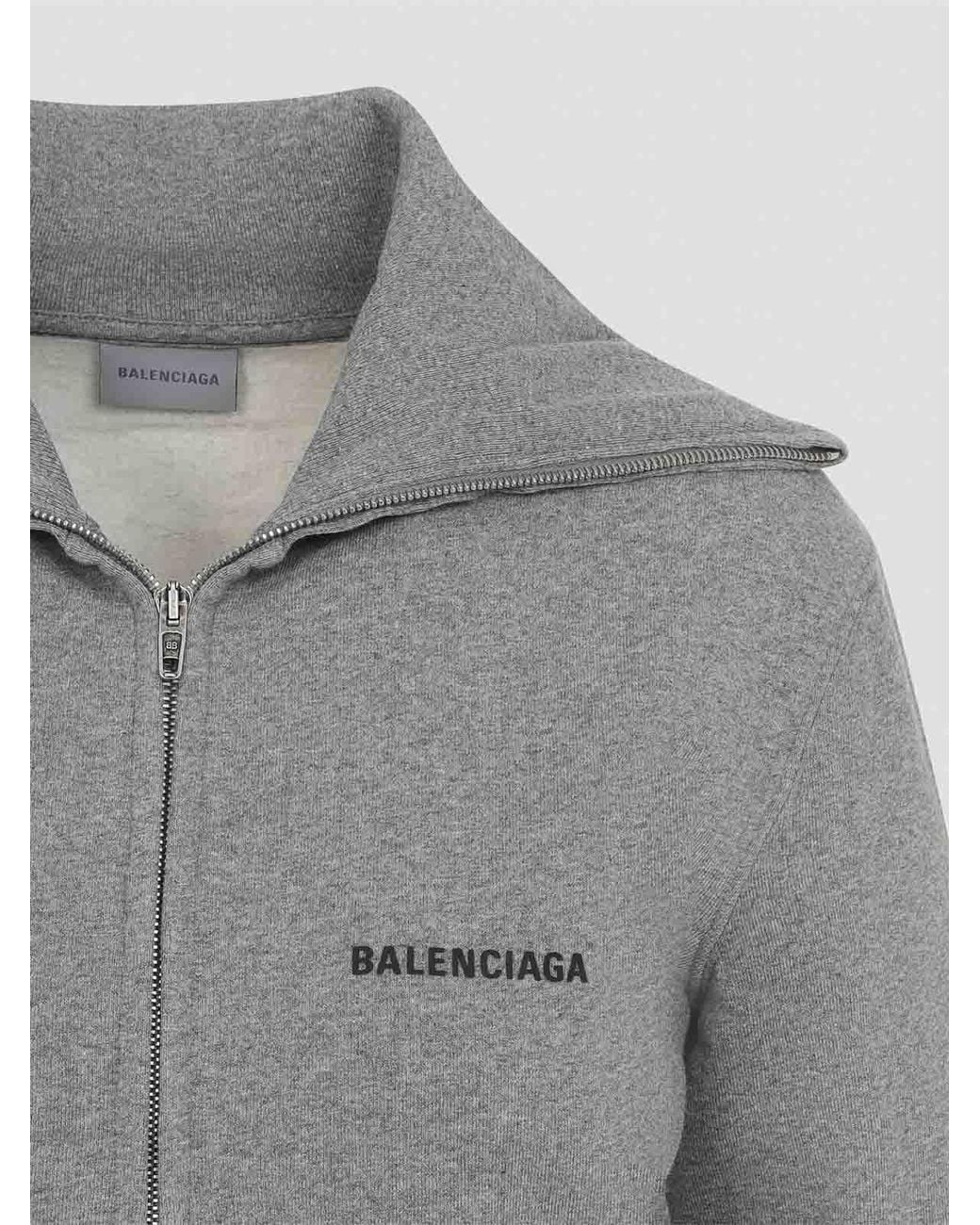 Balenciaga Gray Fitted Zip Up Jacket