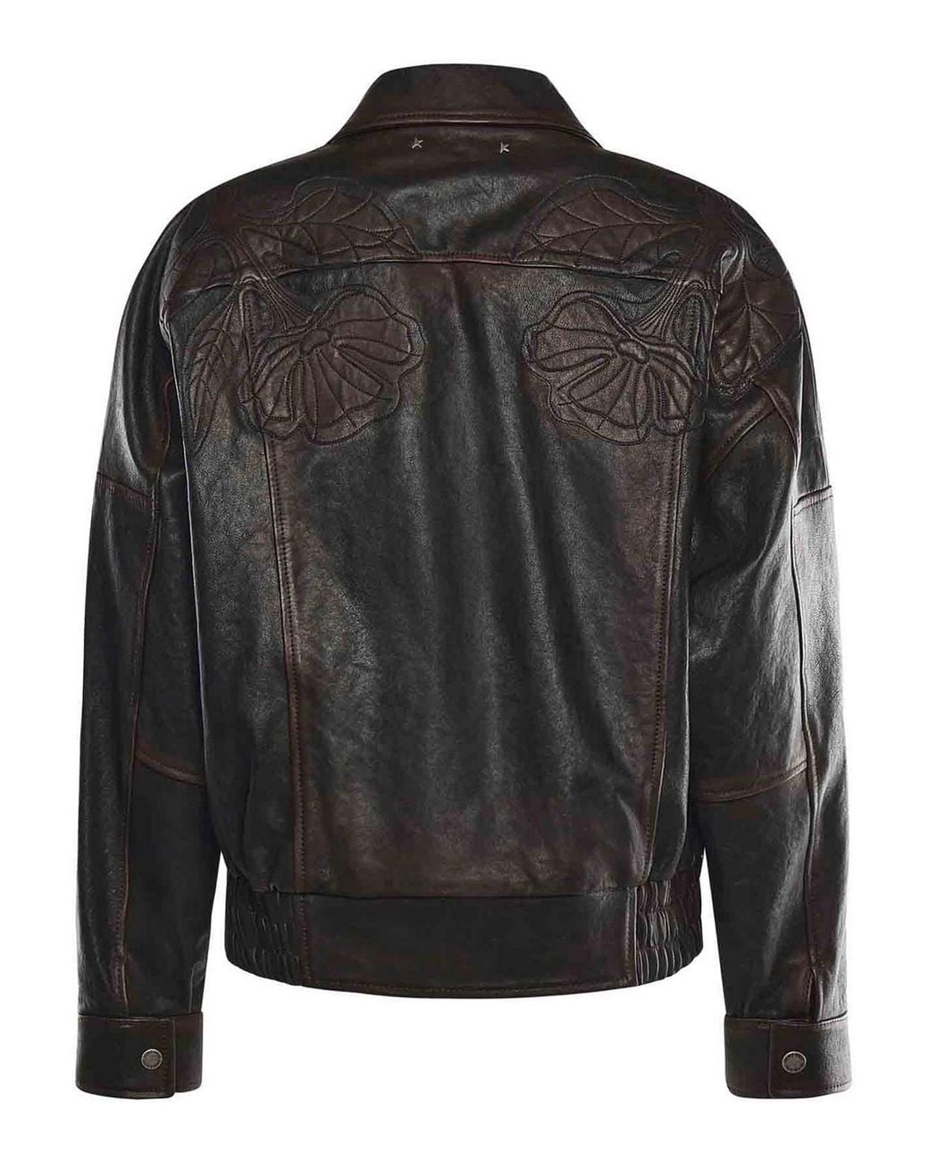 Golden Goose Deluxe Brand Black Nappa Leather Bomber Jacket