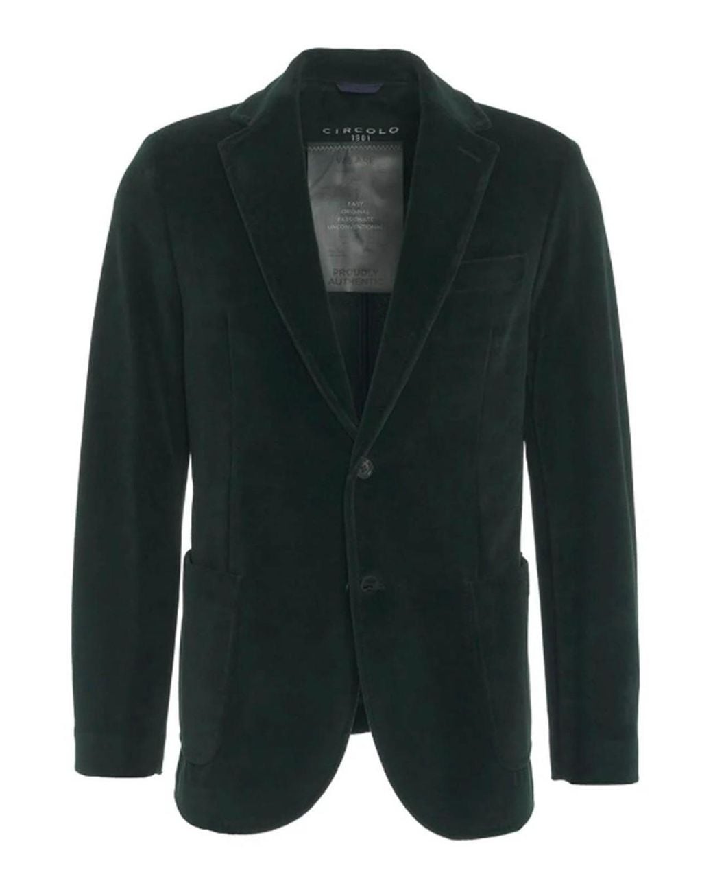 Circolo 1901 Green Velvet Jacket for men