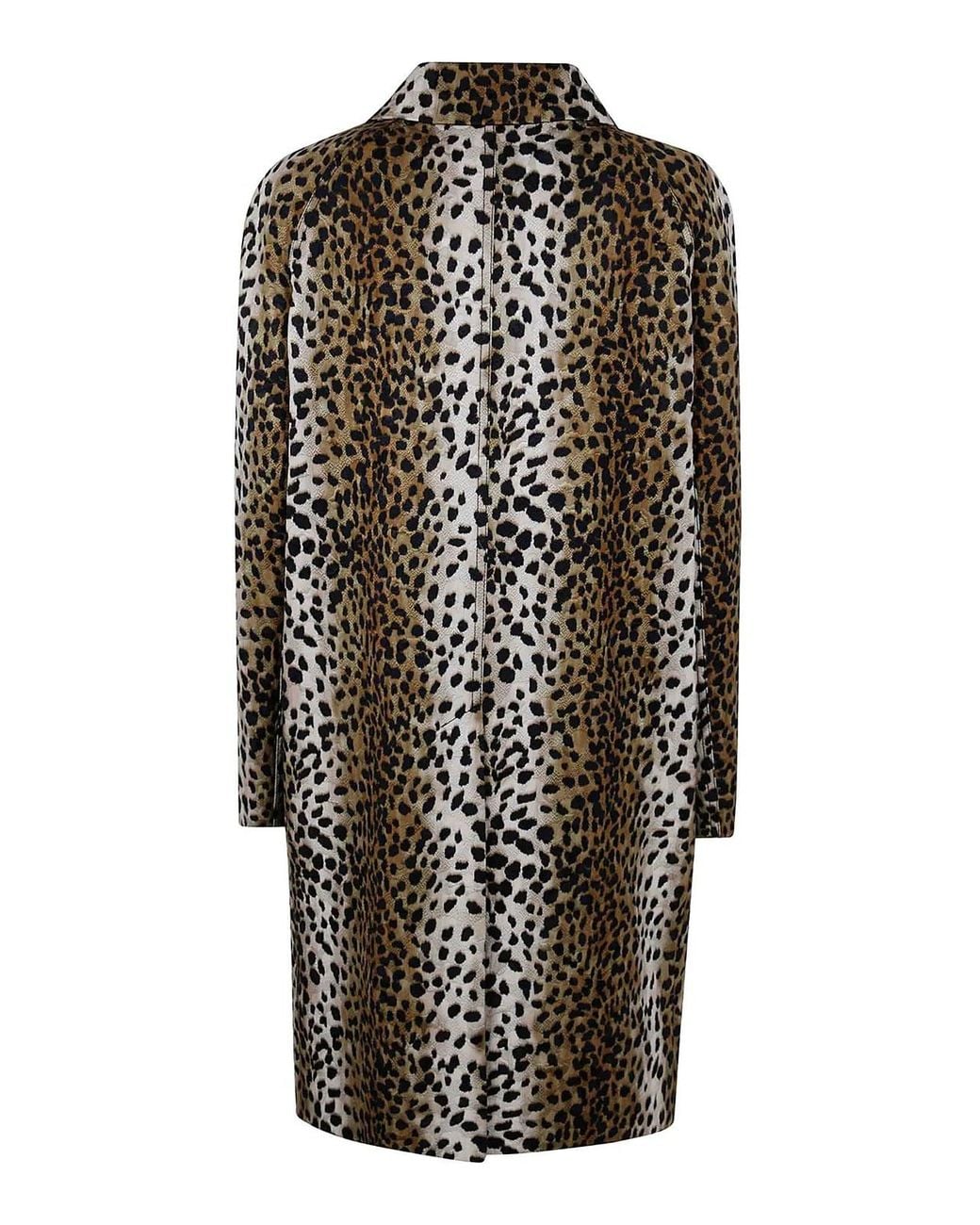 Blumarine Black Jacquard Prnt Coat