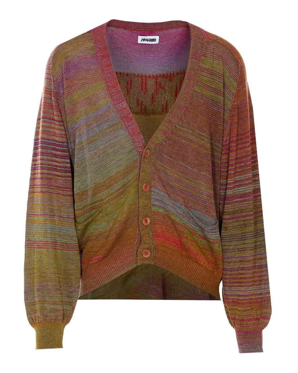 Magliano Brown Grandpa Cardigan for men