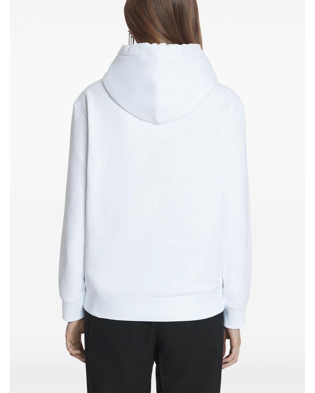 Lanvin White Hoodie Logo Manuscrit Brod