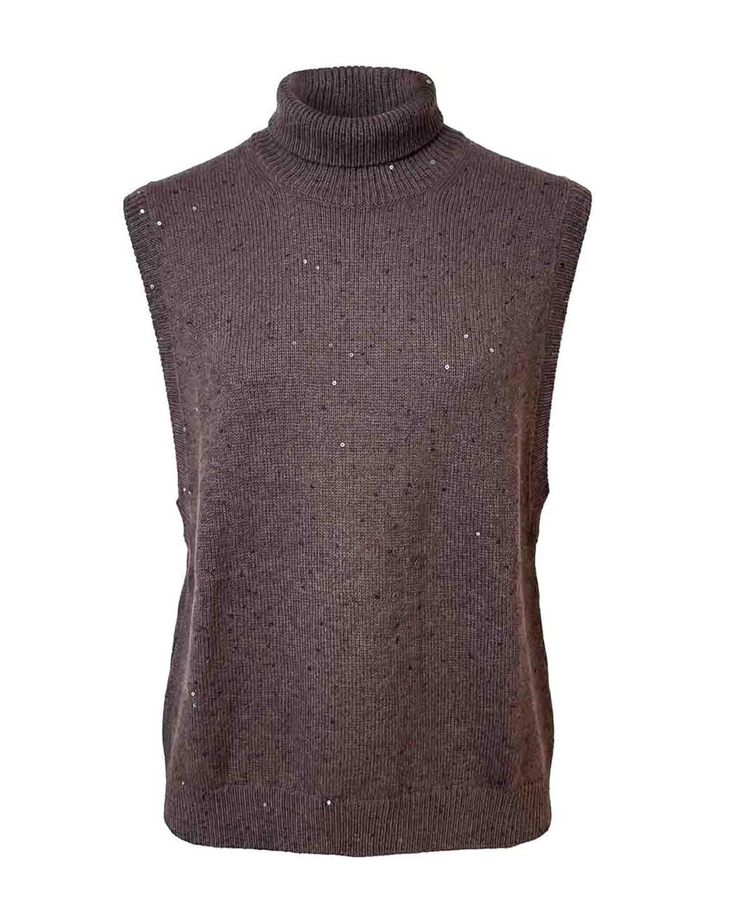 Brunello Cucinelli Purple Turtle Neck Sweater