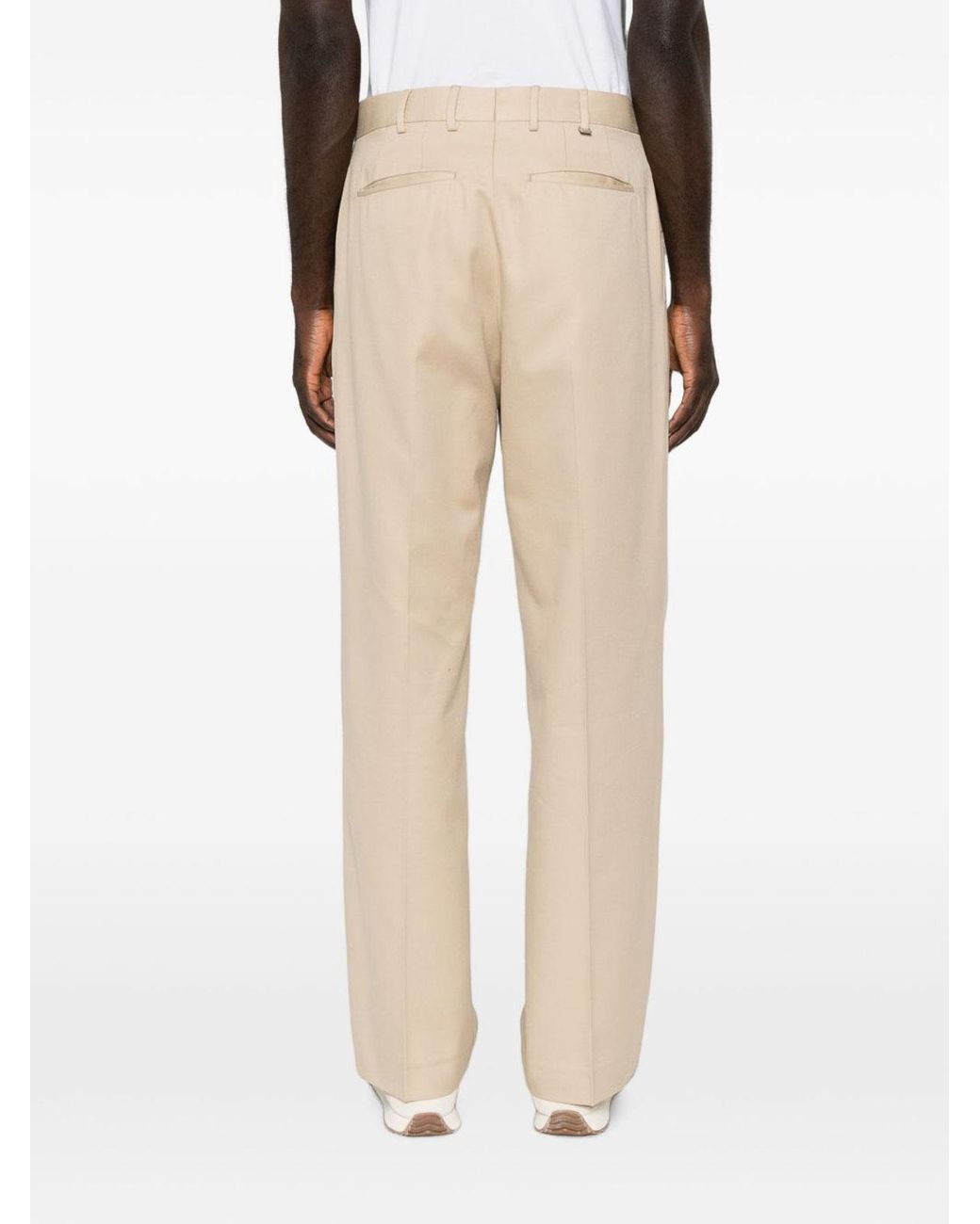 PT Torino Natural Cotton-Wool Blend Smart-Casual Trousers for men