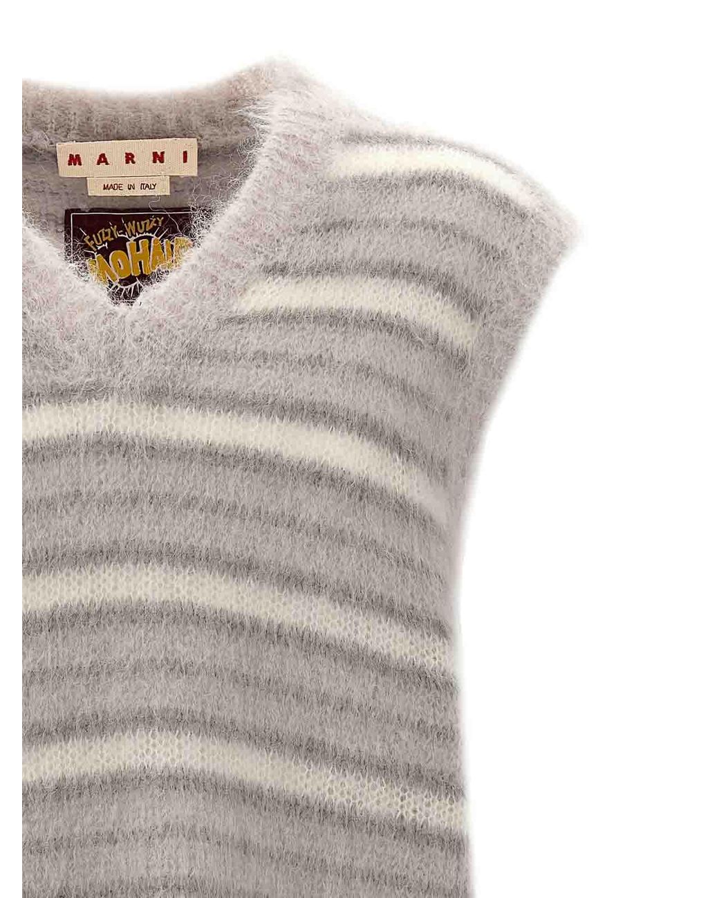Marni Gray Fuzzy Wuzzy Vest for men
