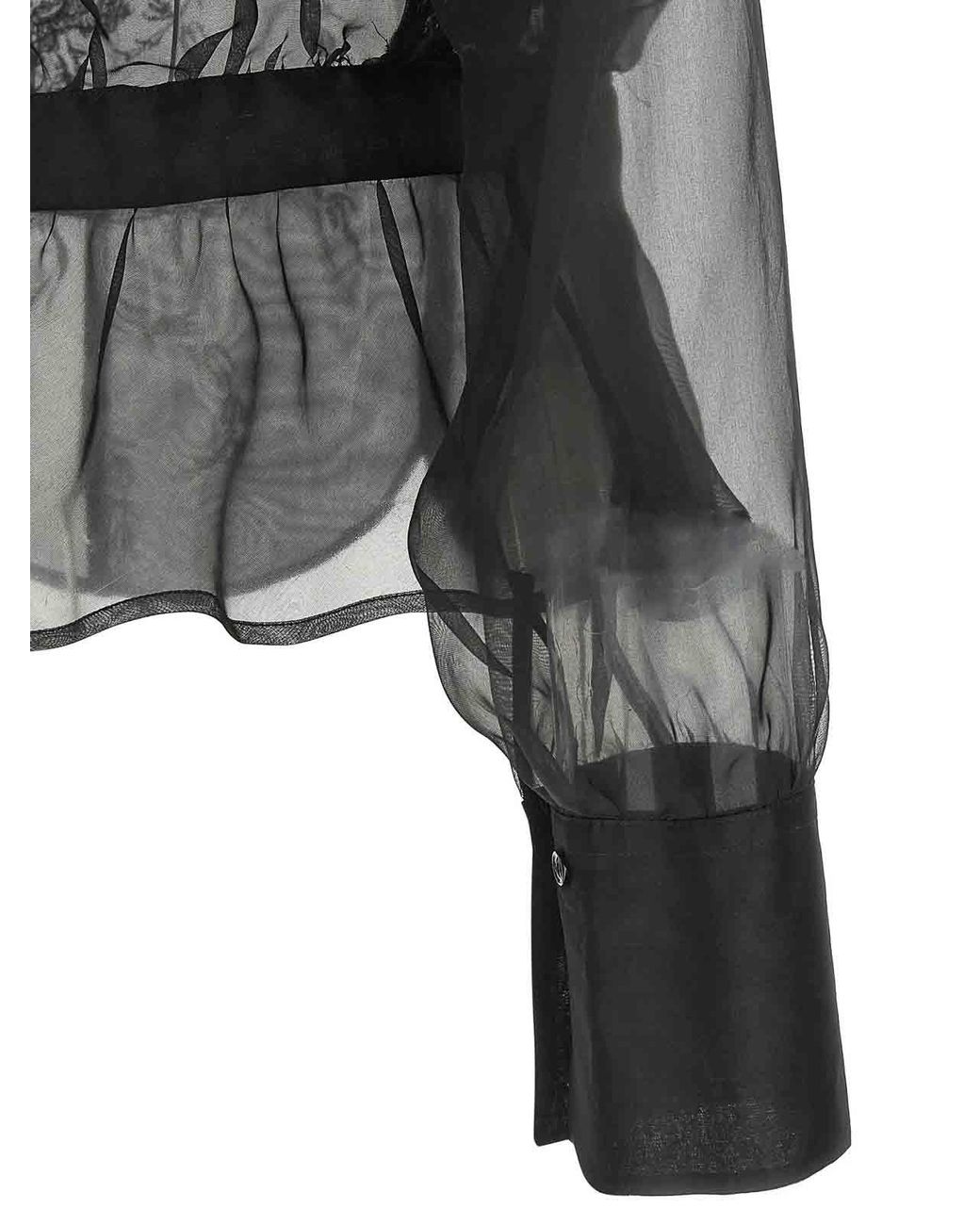 Ermanno Scervino Black Silk And Lace Shirt