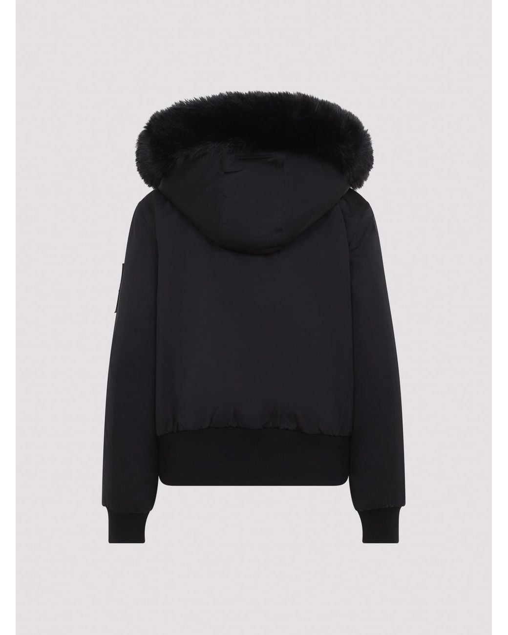 Moose Knuckles Black Lux Satin Bomber