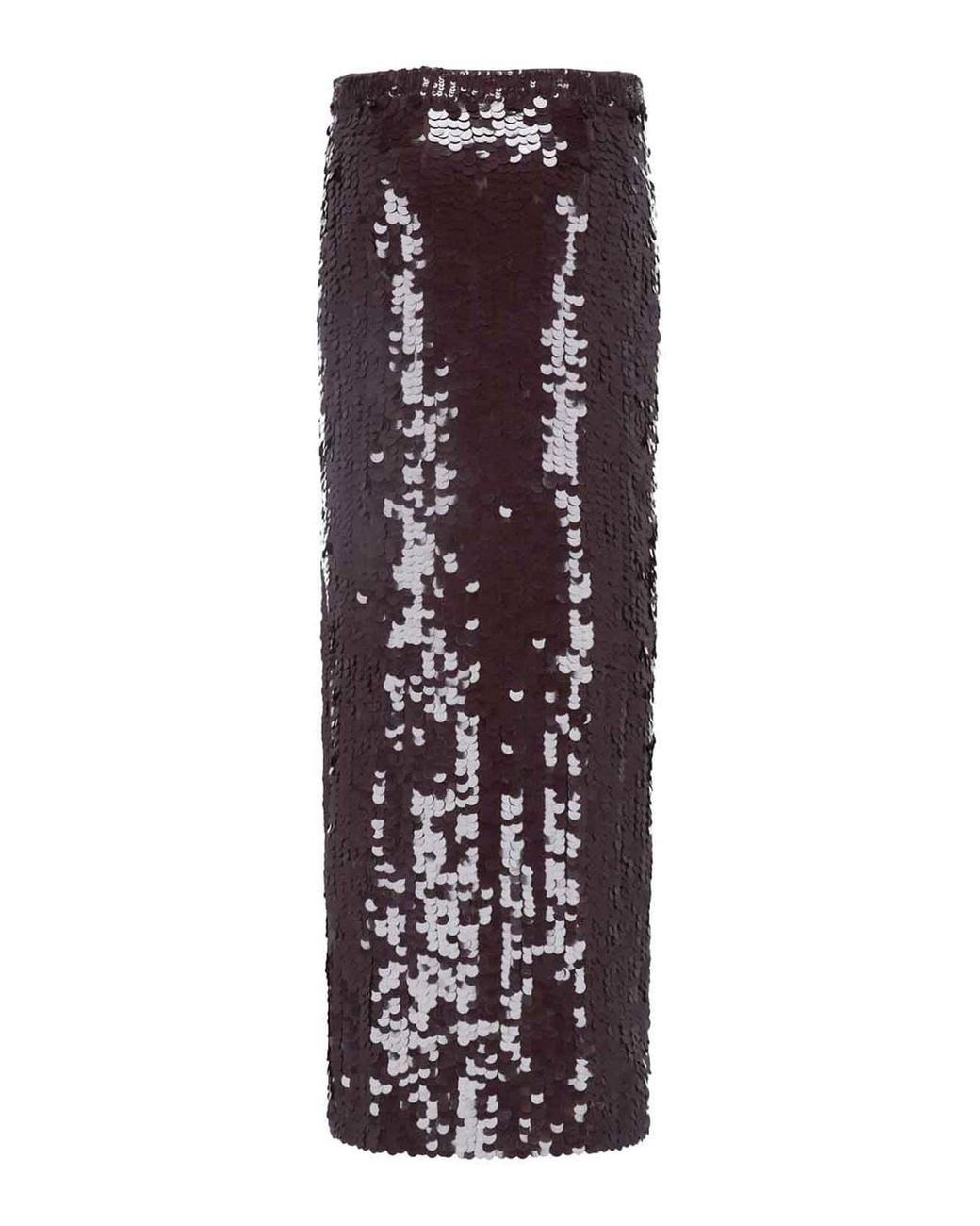 P.A.R.O.S.H. Purple Maxi Skirt With Sequins