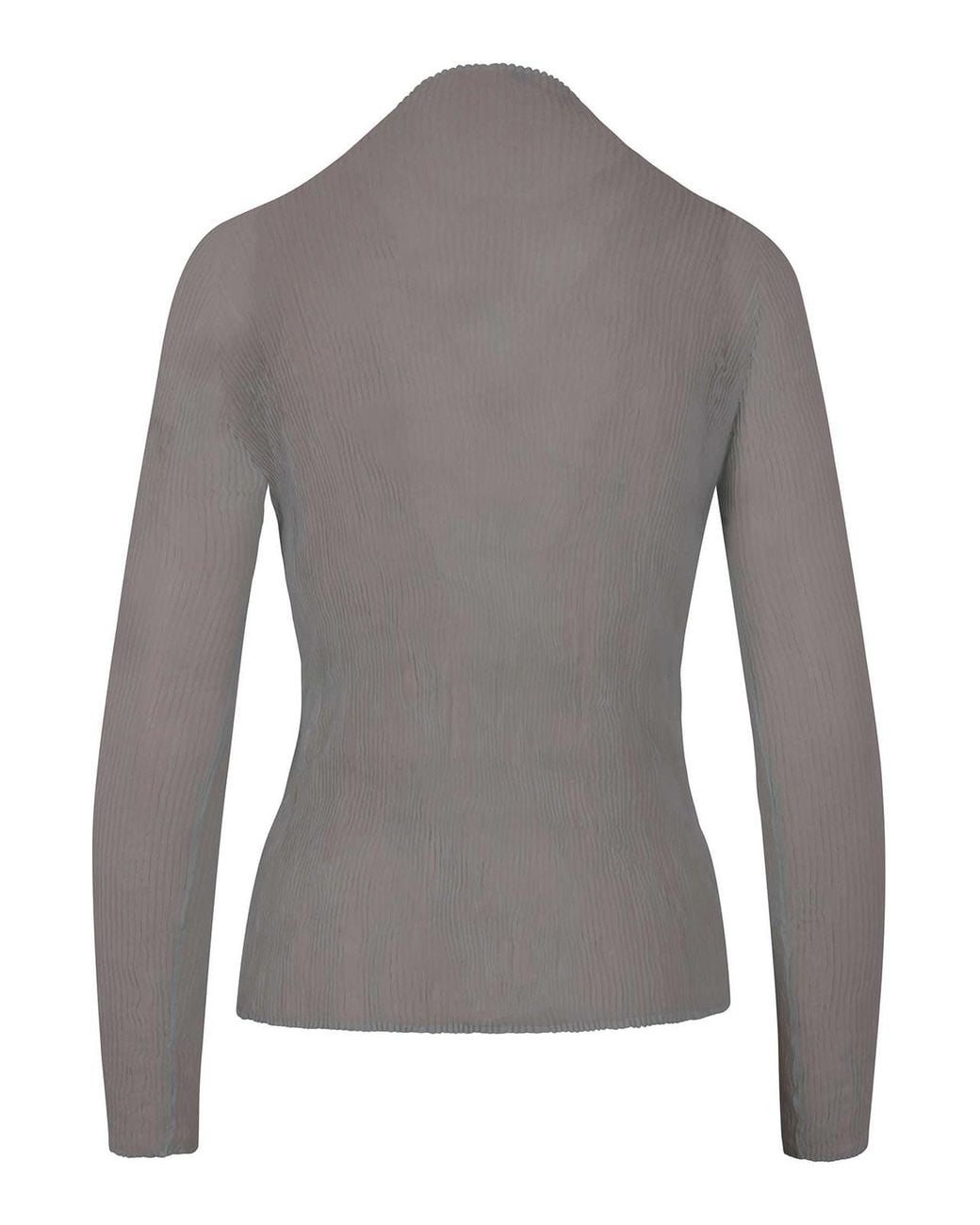 Issey Miyake Gray Blouse With Wide Neckline