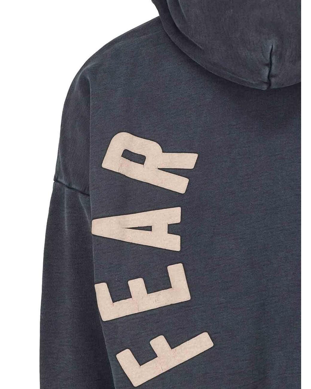 Fear Of God Blue Logo Hoodie for men