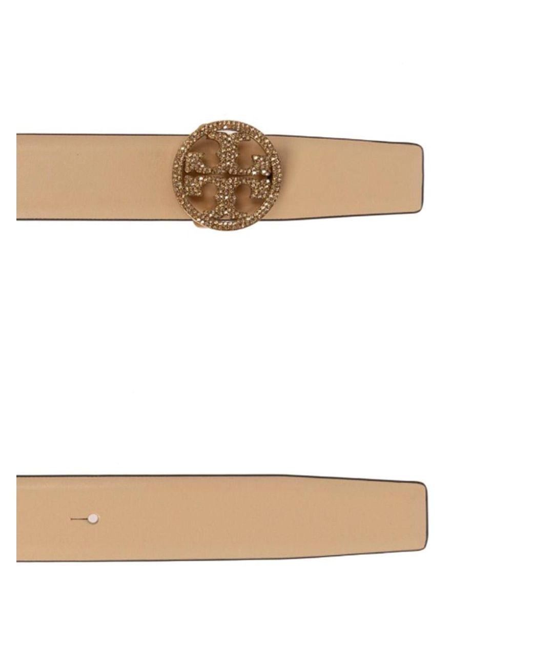 Tory Burch Natural Miller Crystal Belt