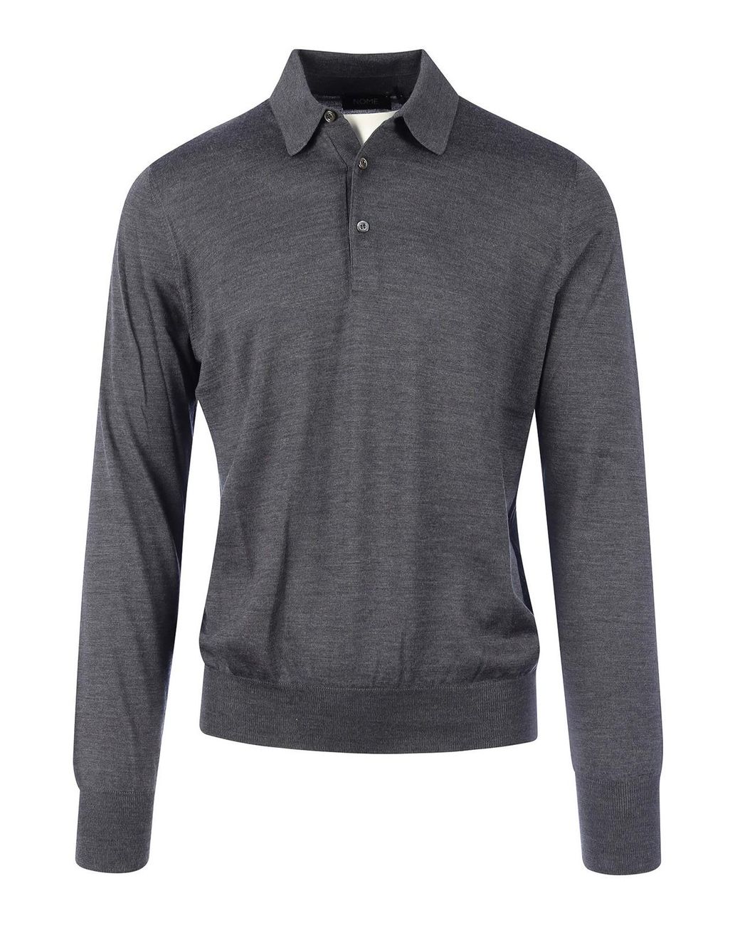Nome Gray Wool Polo Shirt for men
