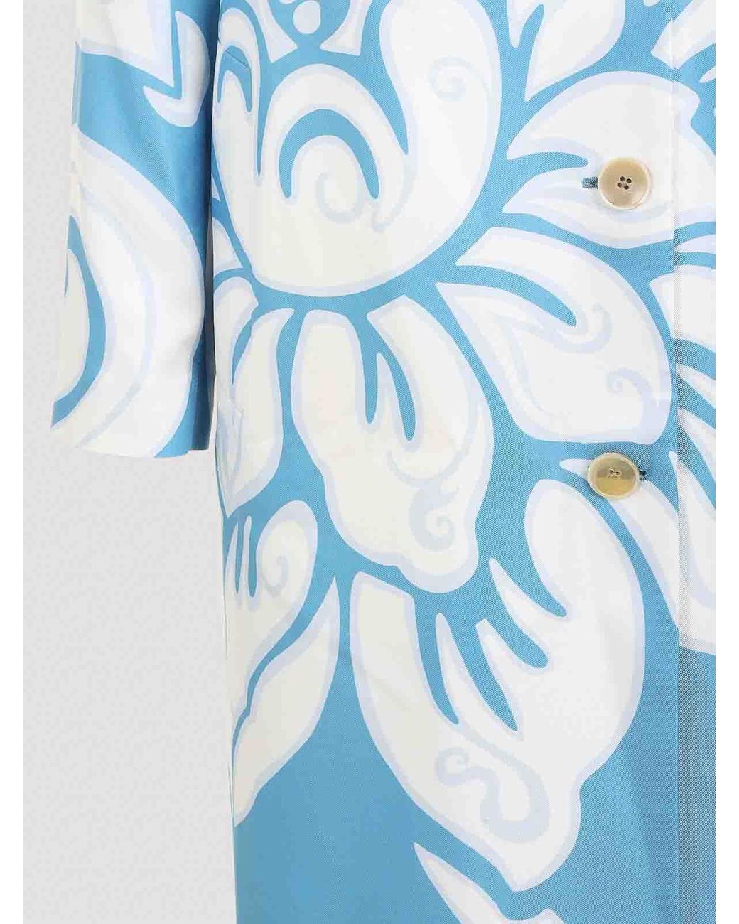 Etro Blue Printed Caban