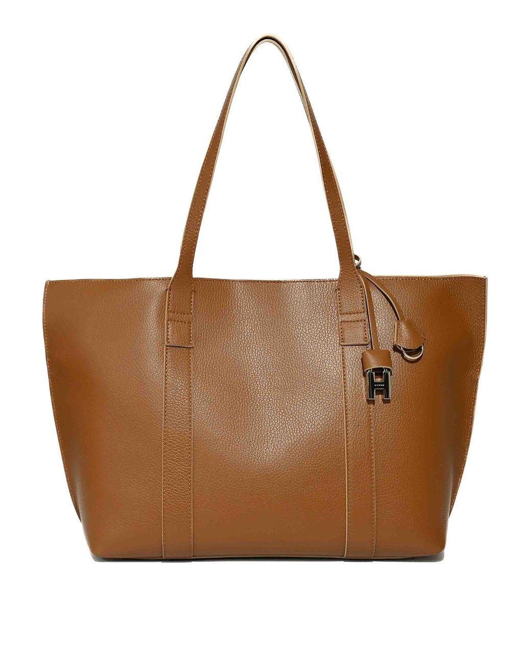 Hogan Brown Script Medium Tote Bag