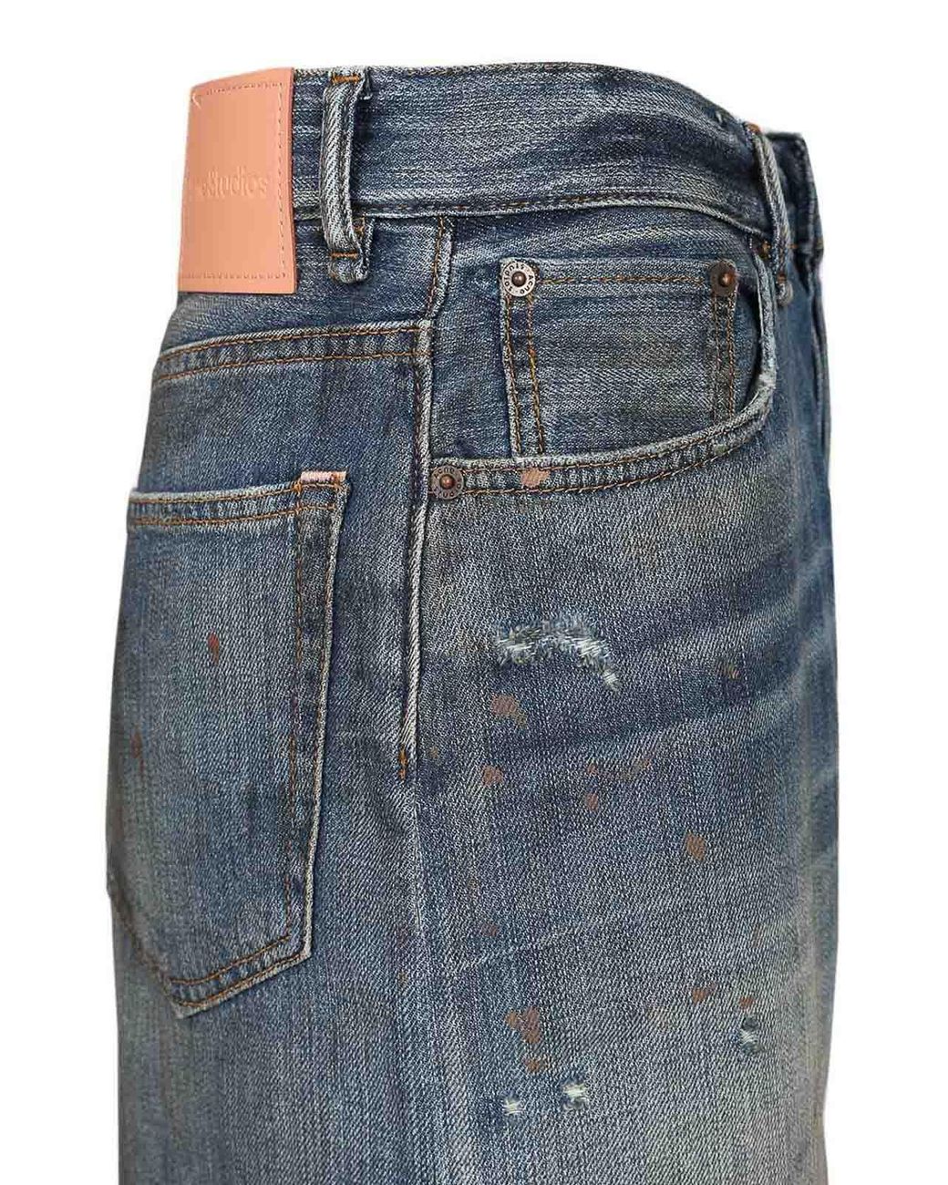 Acne Blue Organic Cotton Denim Shorts for men