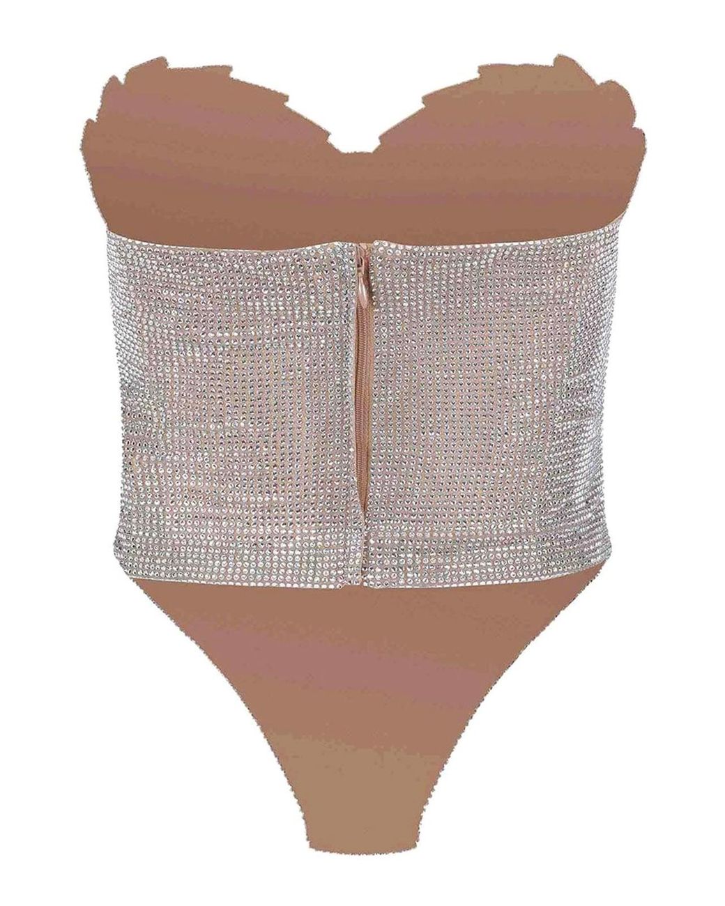 GIUSEPPE DI MORABITO Gray Bustier Made Of Polyester