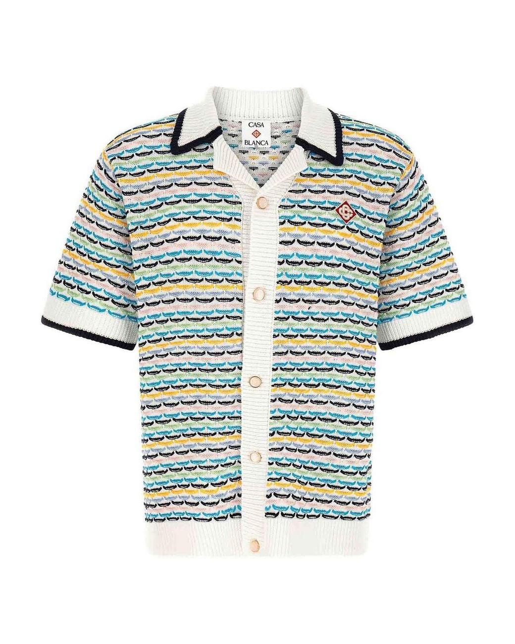 Casablanca Blue Tuck Stitch' Shirt for men