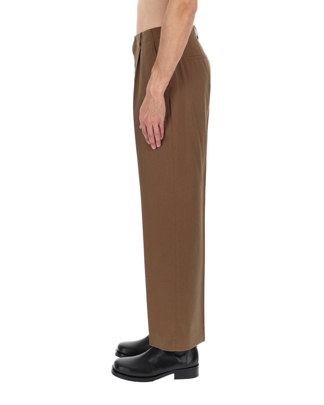 Our Legacy Brown Tailored Trousers With Pleats for men