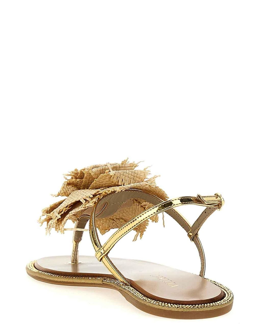 Le Silla Metallic Rose Sandals
