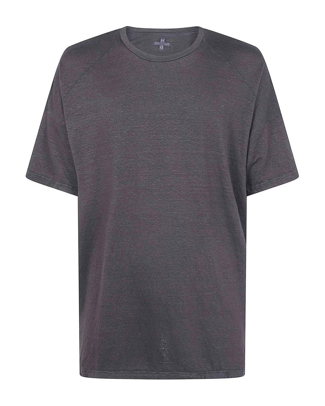 MD75 Gray Linen Oversized T-Shirt for men