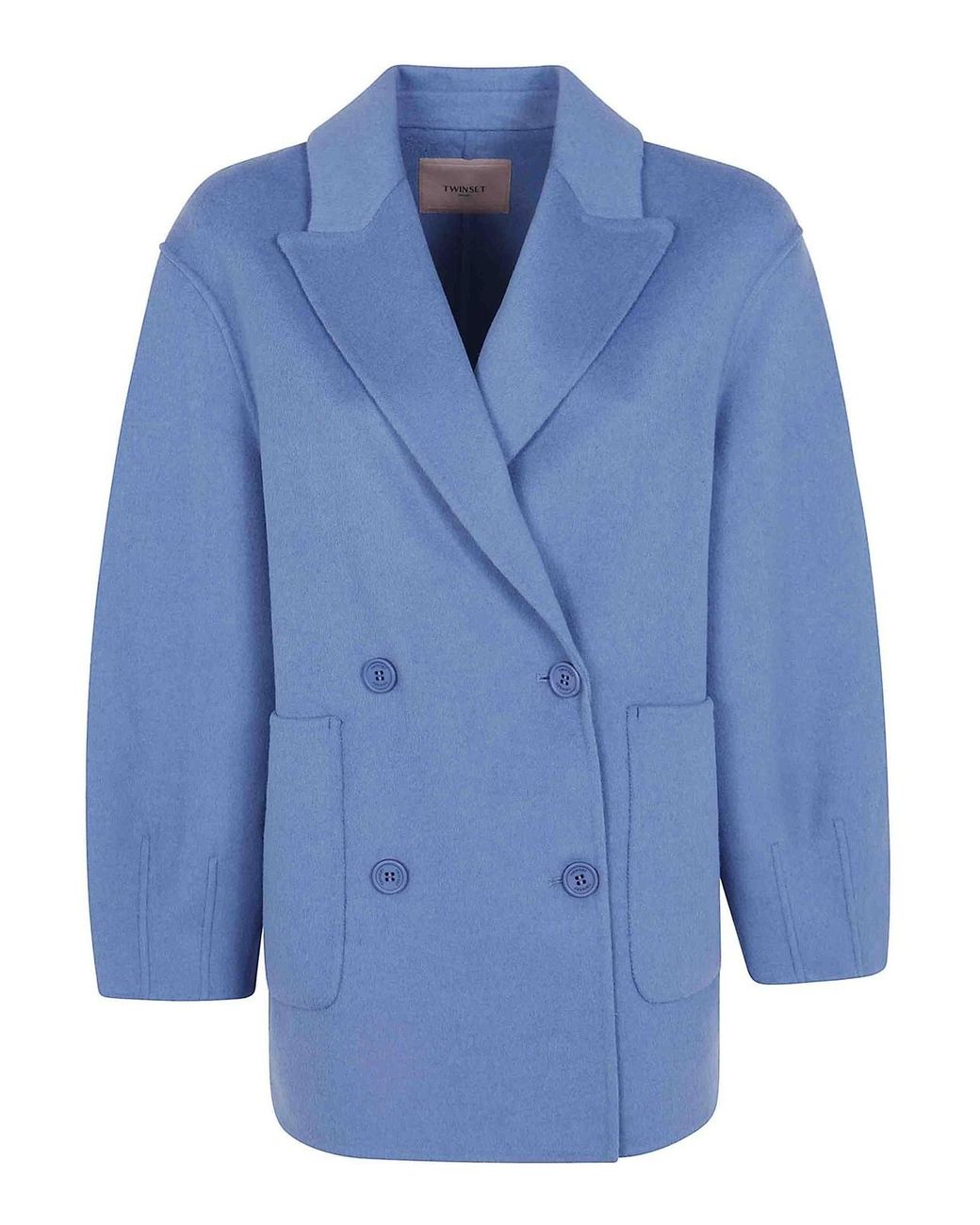 Twinset Blue Double Brested Peacoat