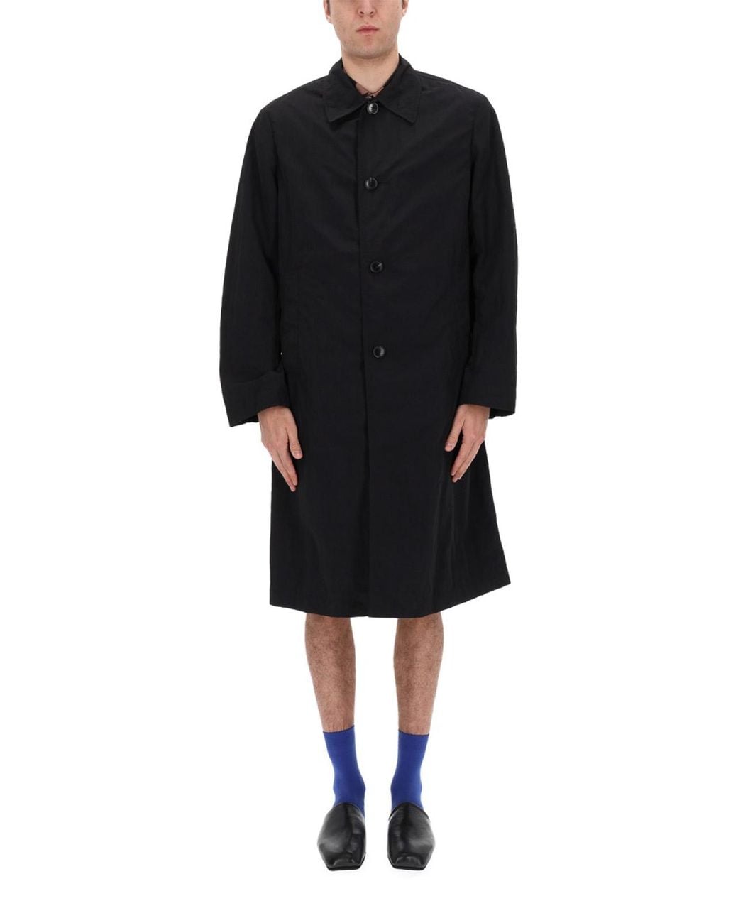 Dries Van Noten Black Rankles Trench Coat for men