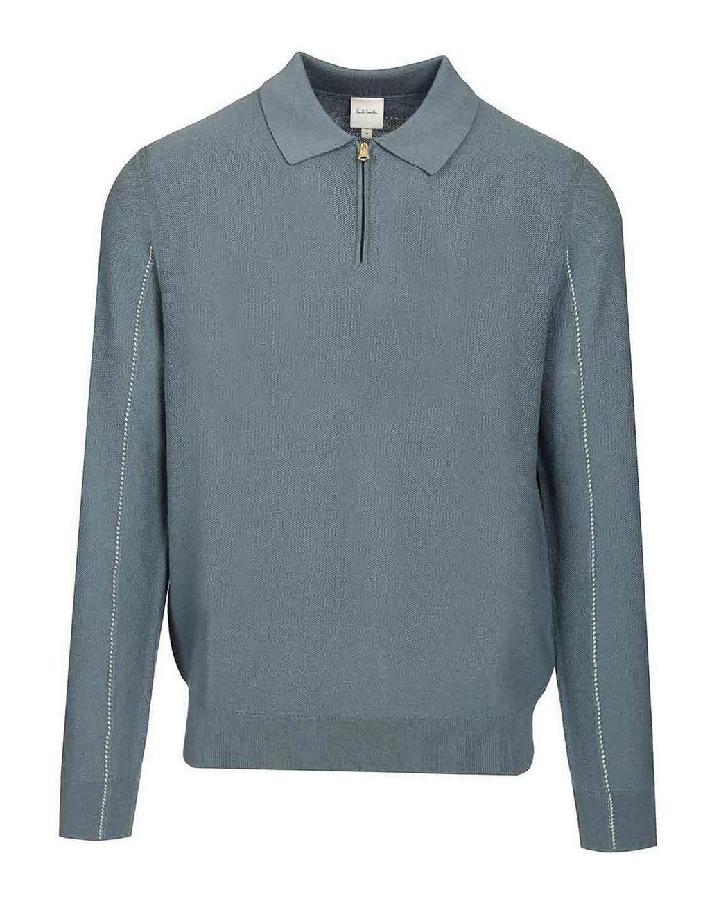Paul Smith Blue Knitted Polo Shirt for men