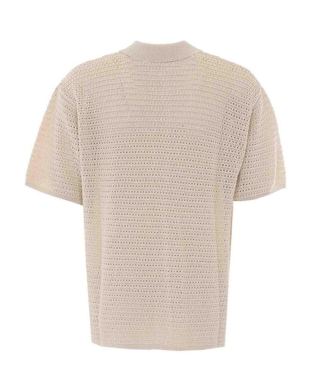 Represent Natural Ecru Pico Knit Shirt for men