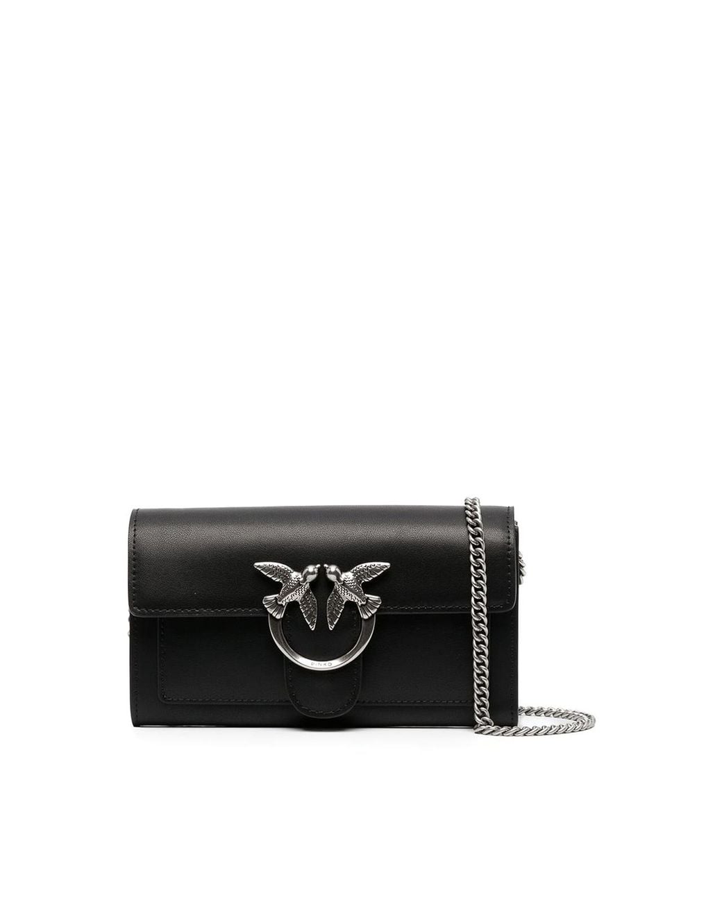 Pinko Black Logo-Plaque Crossbody Bag