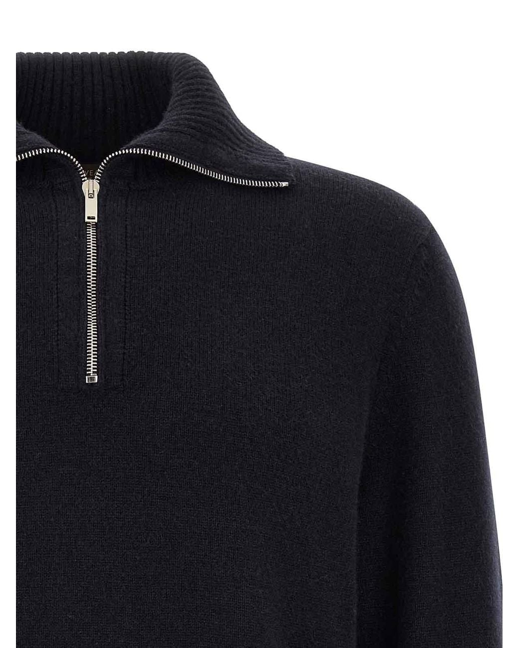 Zanone Blue Half Zip Sweater for men