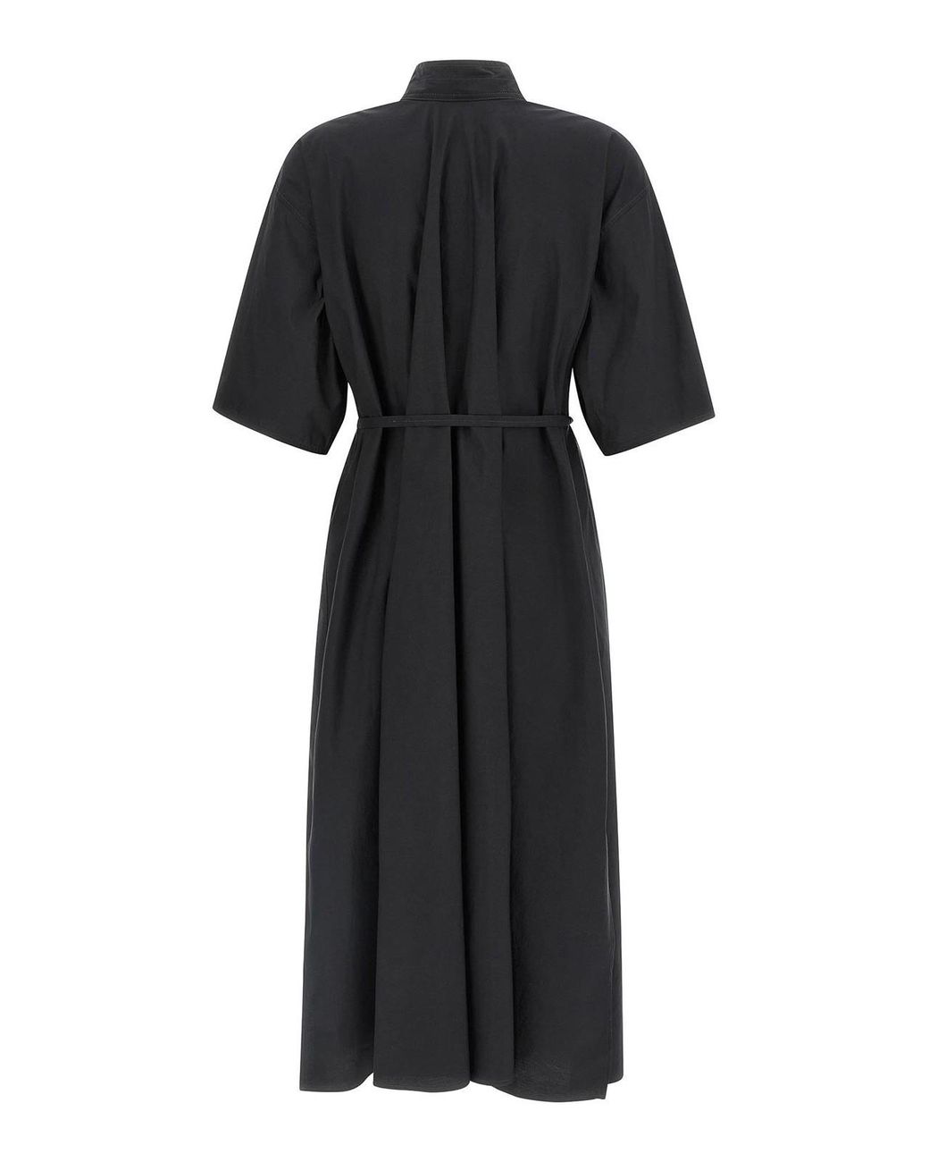 Lemaire Black Cotton Midi Dress