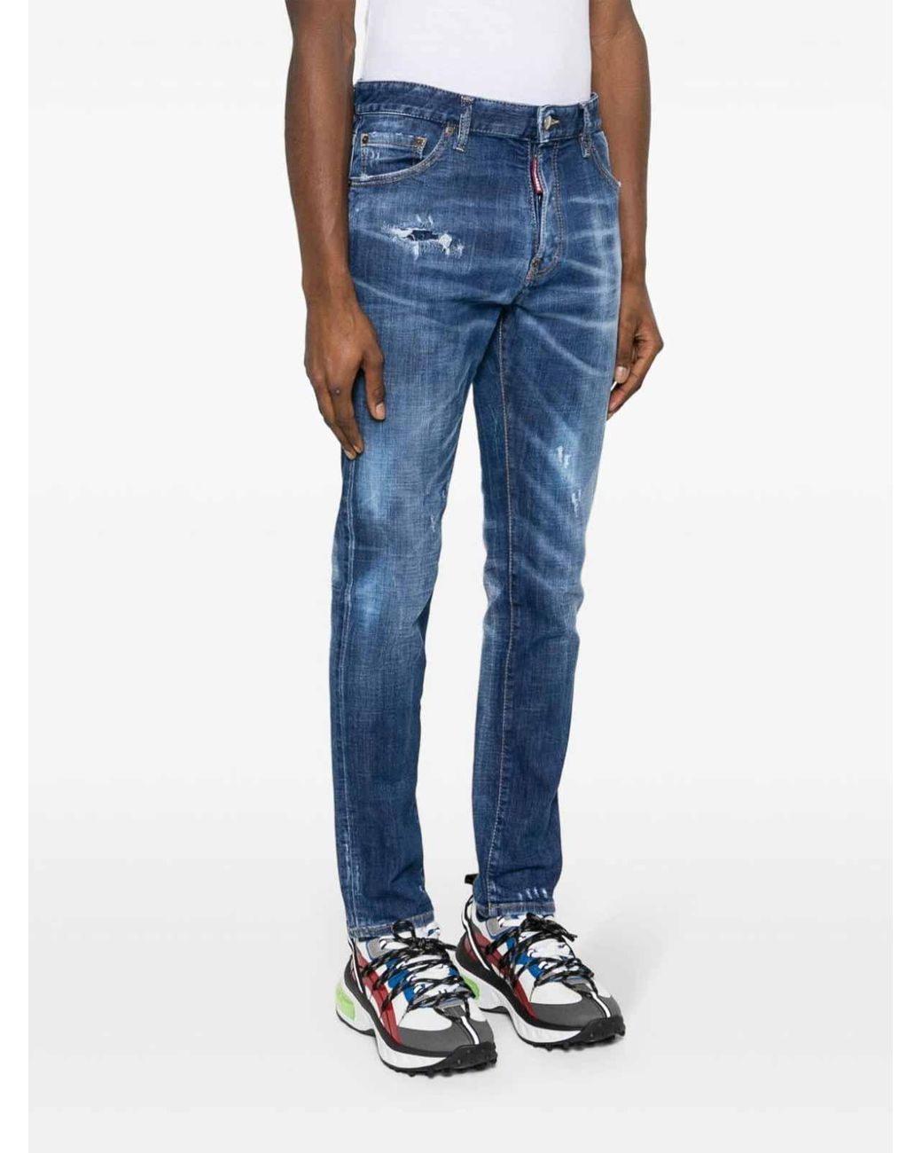 DSquared² Blue Mustache Effect Jeans for men